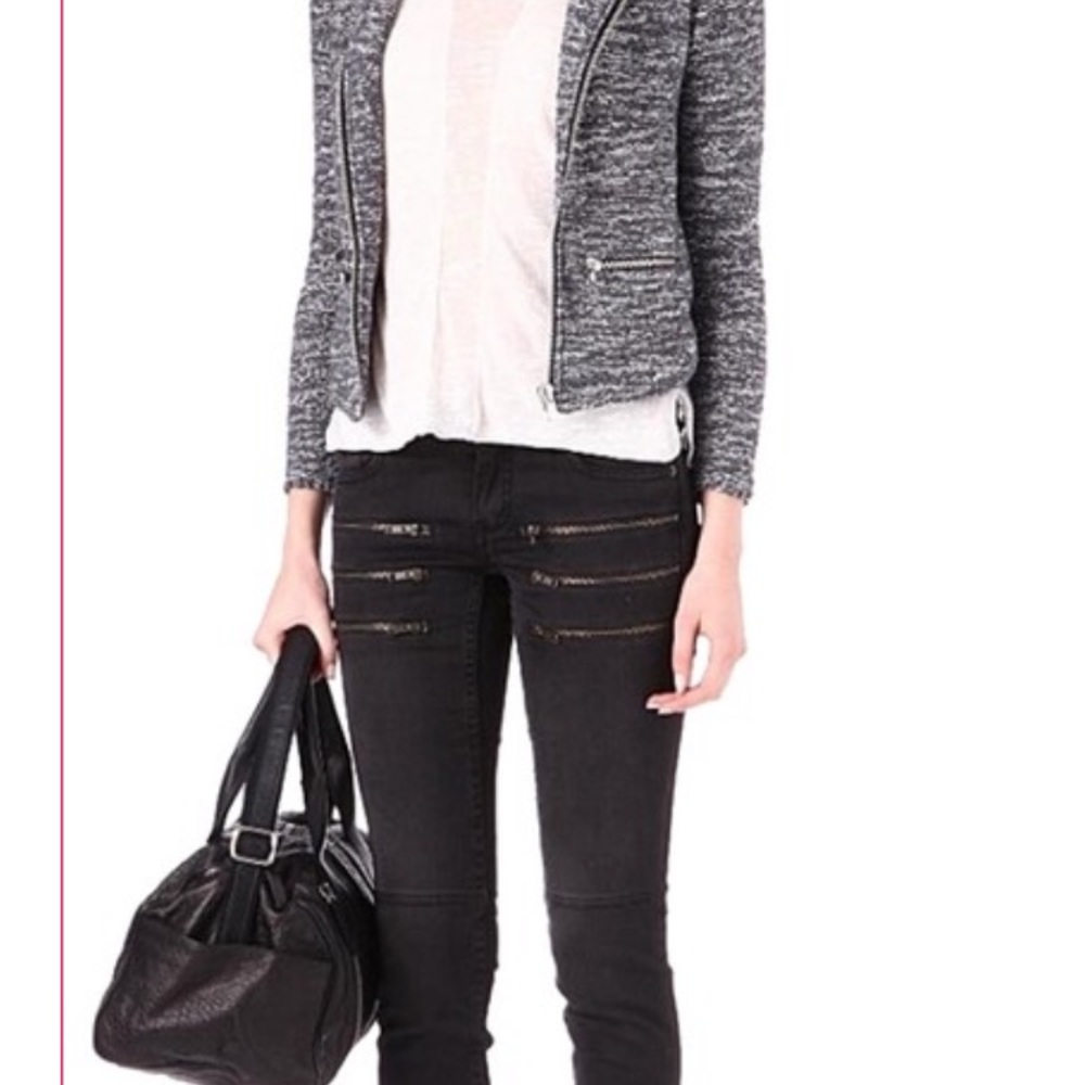Maje Black and Gray Women's Jacket